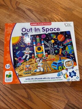 The Learning Journey Out In Space Jumbo Floor Puzzle - Colorful Space Adventure